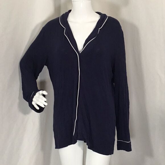 Nordstrom Lingerie Pajama Button Down Top (UC1) - Picture 1 of 7